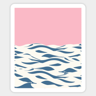 Blue waves Sticker